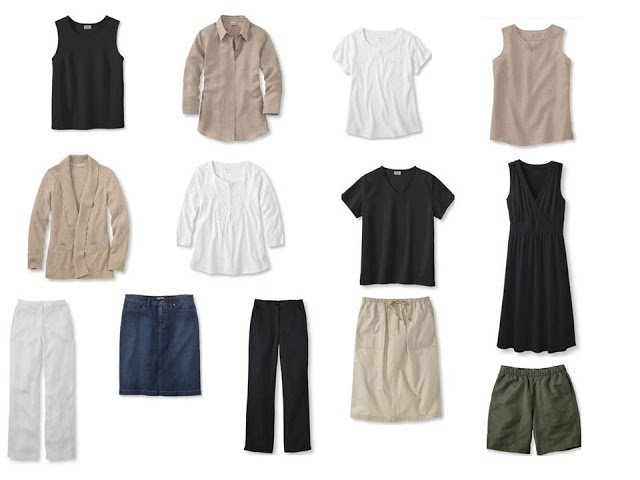 13-Piece Whatever's Clean Summer Wardrobe; 13 garments = 81 outfits