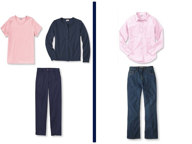 A Common Capsule Wardrobe: A variation of the standard, in navy and ...