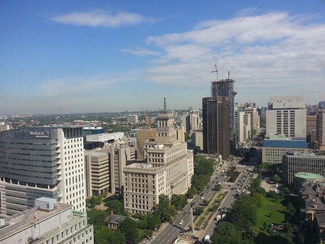 View from the Toronto Hilton Hotel Ontario Canada