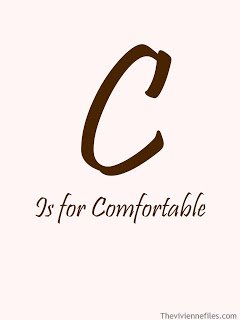 C is for Comfortable in the ABC's of Chic Sightings