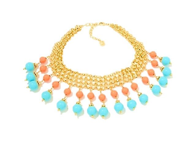 R.J. Graziano turquoise and coral necklace
