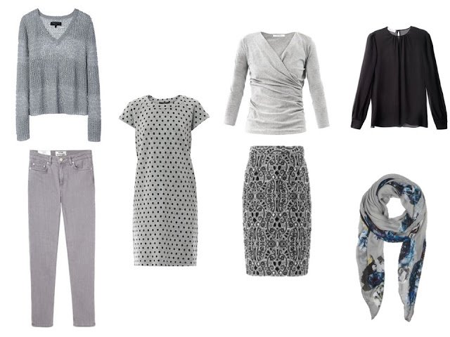 grey six pack for a dressy long weekend