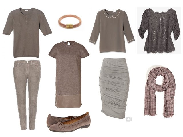taupe six pack for a dressy long weekend