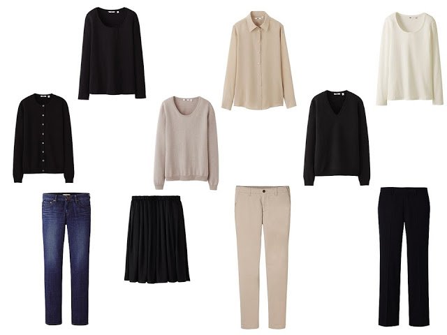 10-piece Uniqlo core neutral capsule travel wardrobe