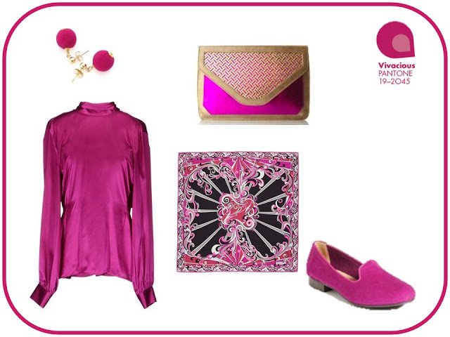 Pantone Vivacious - blouse and accessories