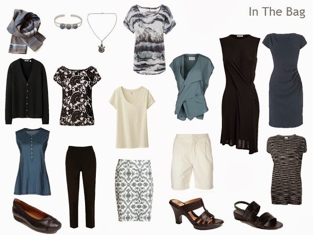 Travel capsule wardrobe for uncertain weather.