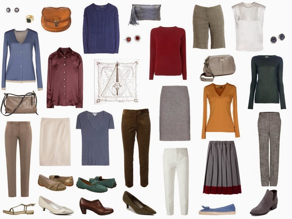 travel capsule wardrobe based on Hermes Musique des Spheres silk scarf