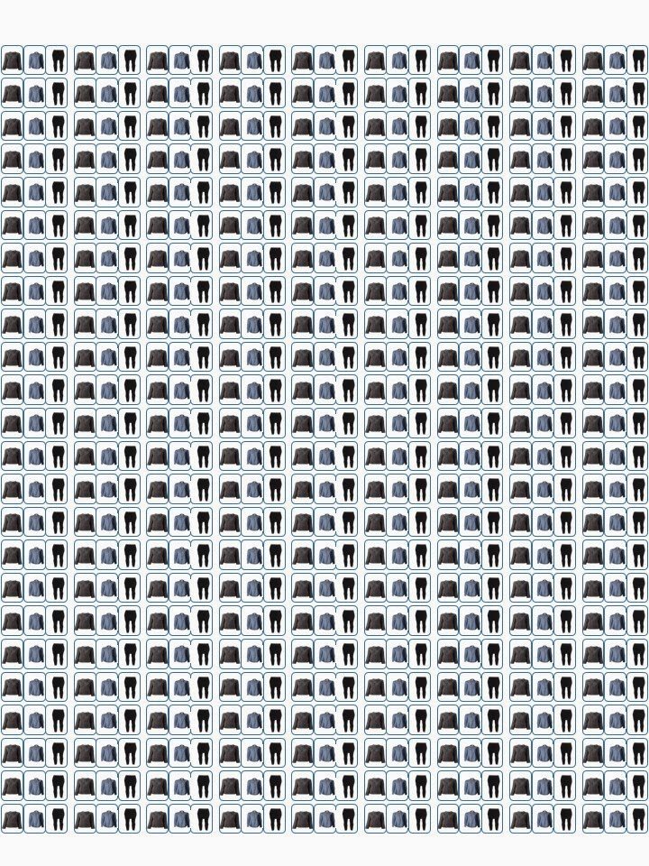 a visual representation of just how many outfits 216 REALLY is - it's a big number!