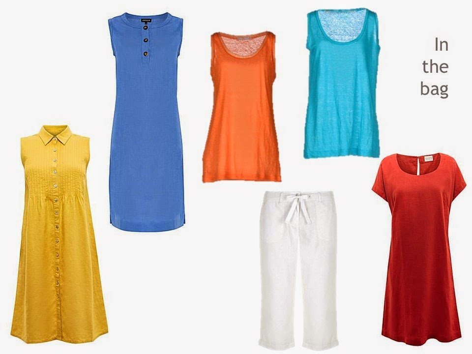 bright linen six piece summer travel wardrobe
