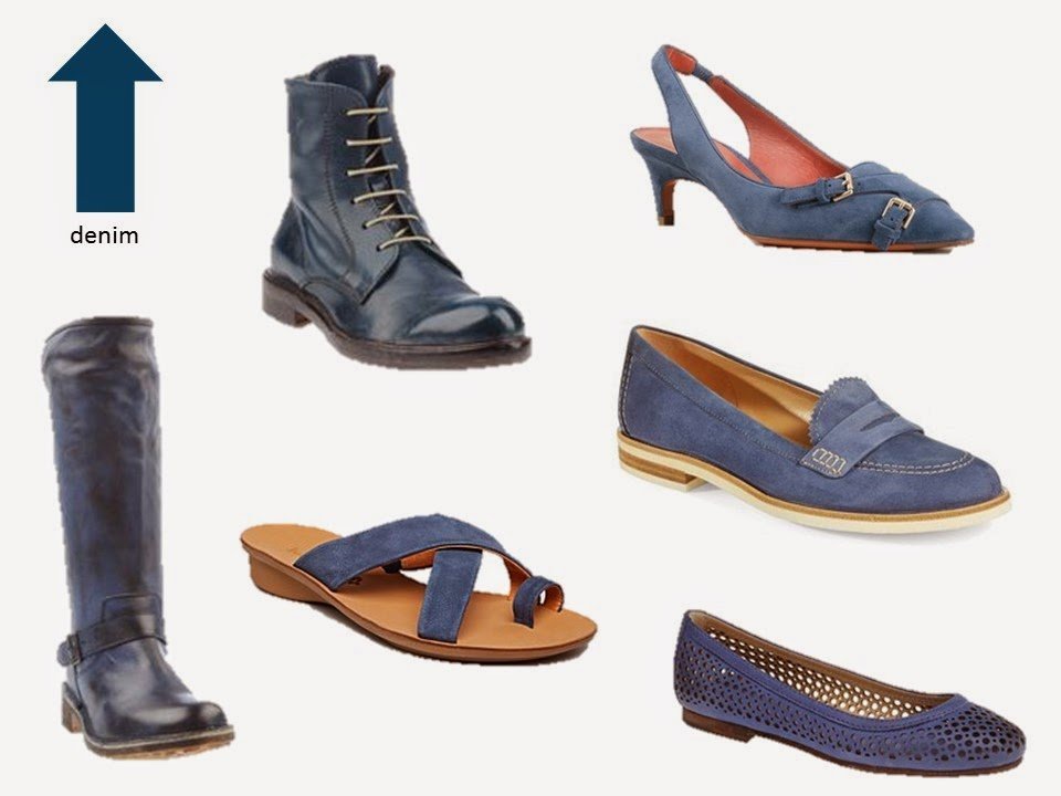 six classic denim blue shoe styles