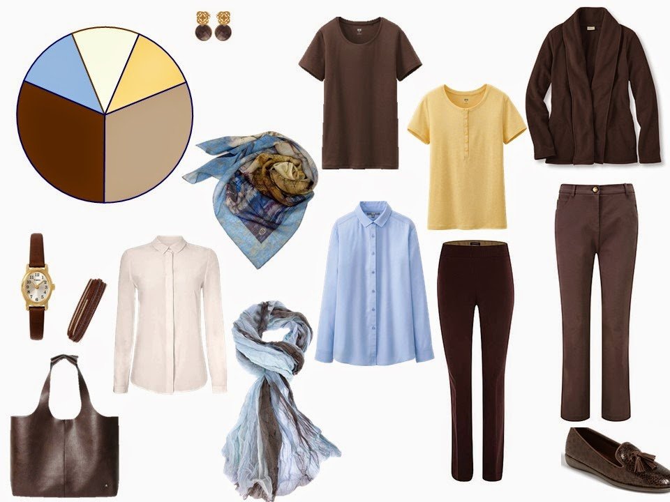 How to build a capsule wardrobe from scratch - step 6 - adding accent color tops and scarf