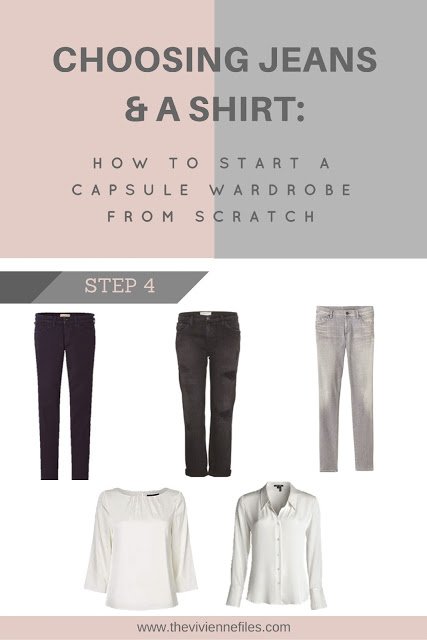 How to build a capsule wardrobe from scratch - step 4 - jeans and a shirt