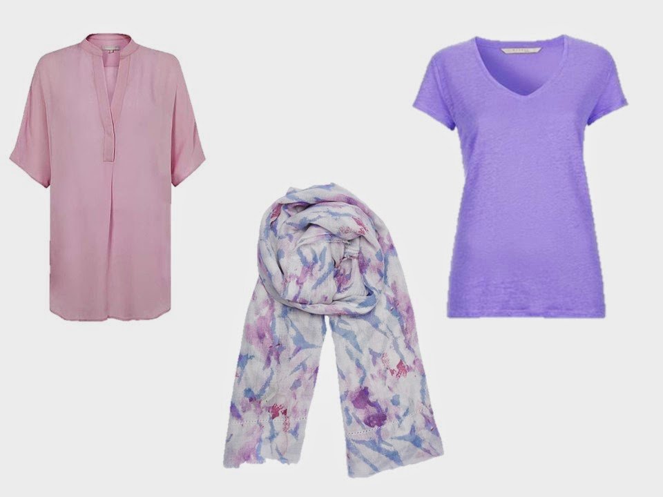 How to build a capsule wardrobe from scratch - step 6 - adding accent color tops and scarf