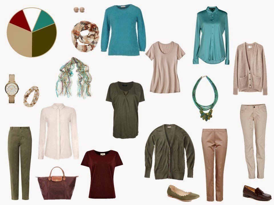 11 piece khaki and olive travel capsule wardrobe