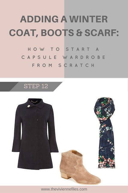 How to build a capsule wardrobe from scratch - step 11 - a winter coat, boots, and scarf