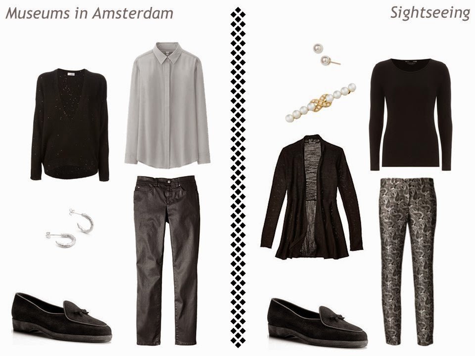 2 outfits for a Paris/Amsterdam vacation