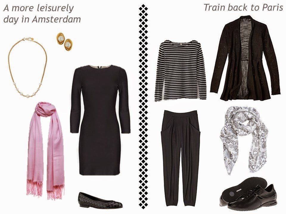 2 outfits for a Paris/Amsterdam vacation