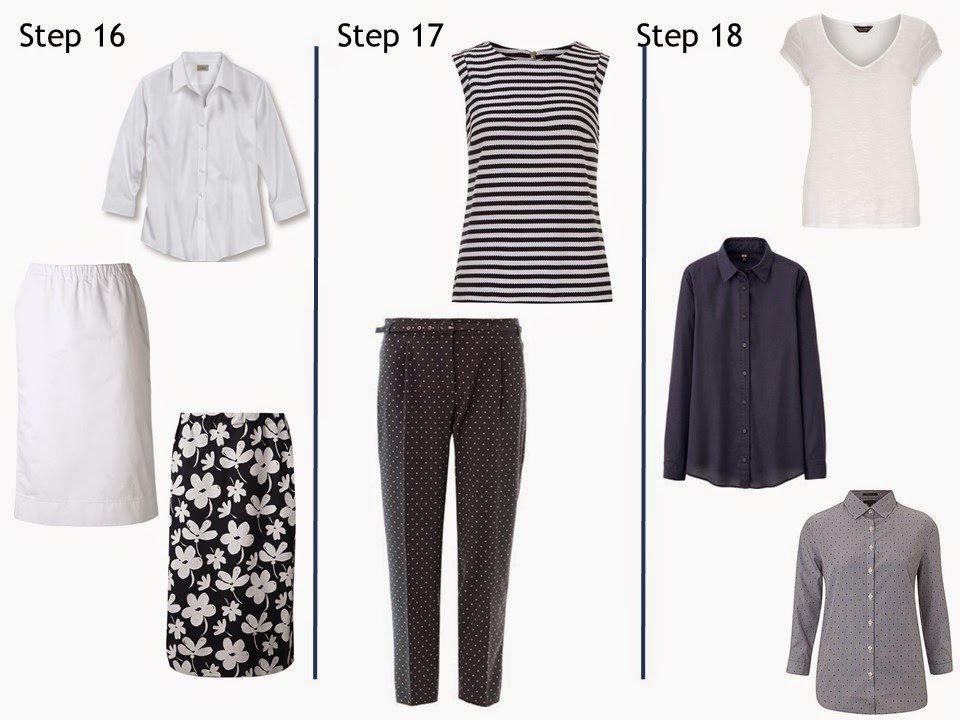 Steps 16, 17 and 18 Starting From Scratch Wardrobe summer navy and white