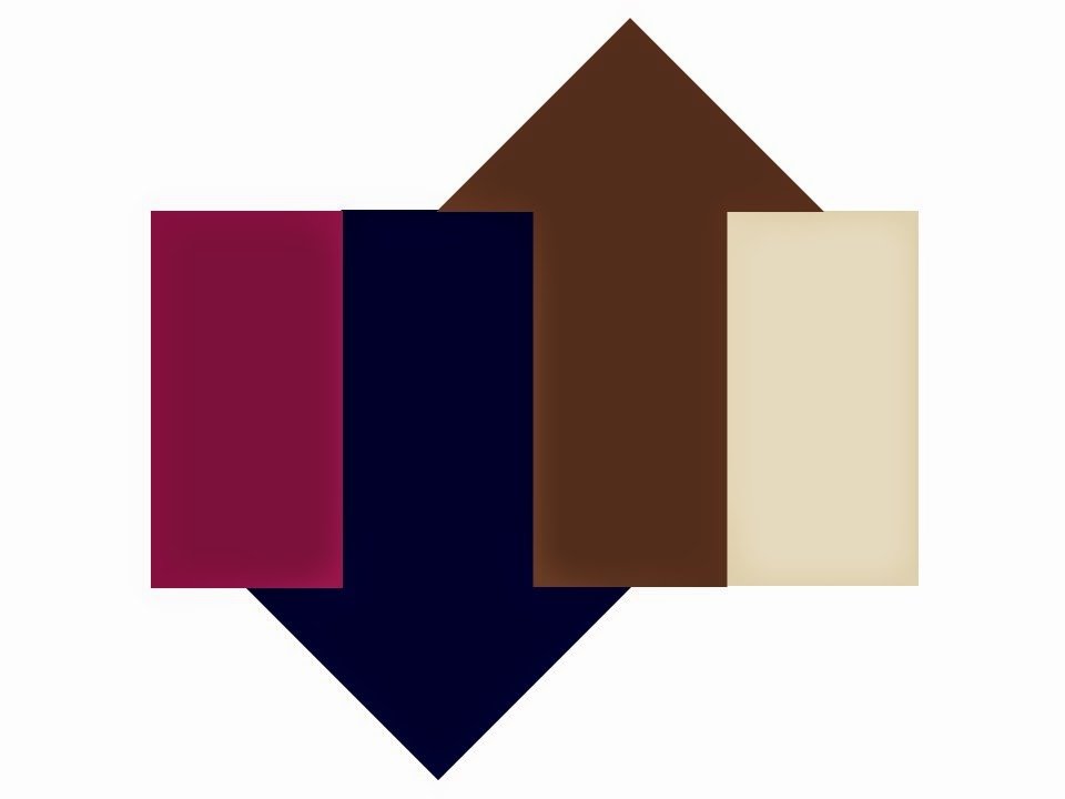 Color scheme of Berry, Beige, Navy and Brown