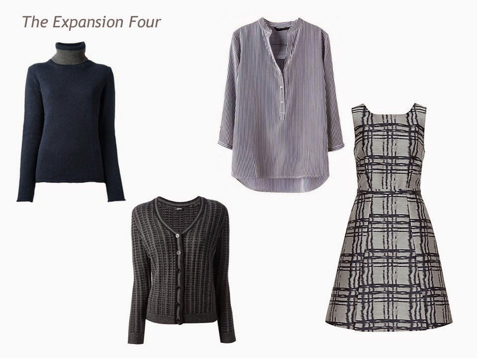 Expansion Four four garments grey and navy for Four by Four Wardrobe