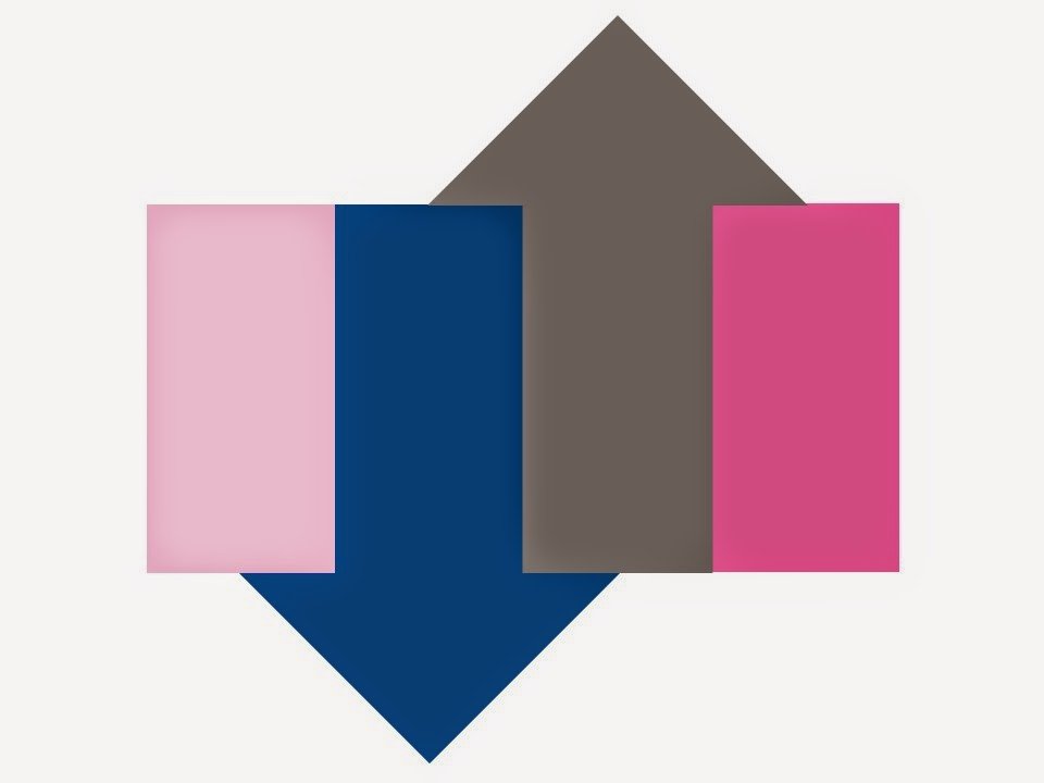 color scheme in pink, rose, denim and grey