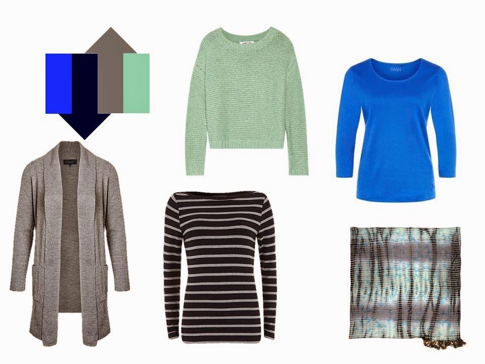 The French 5-Piece Wardrobe + A Common Capsule Wardrobe: blue, green, and grey