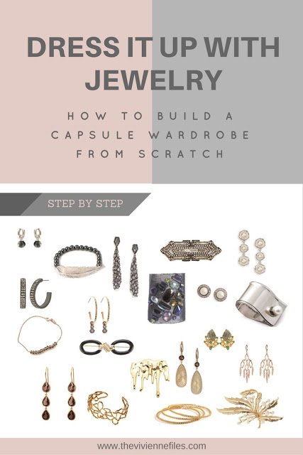 How to dress up a step by step capsule wardrobe with Jewelry