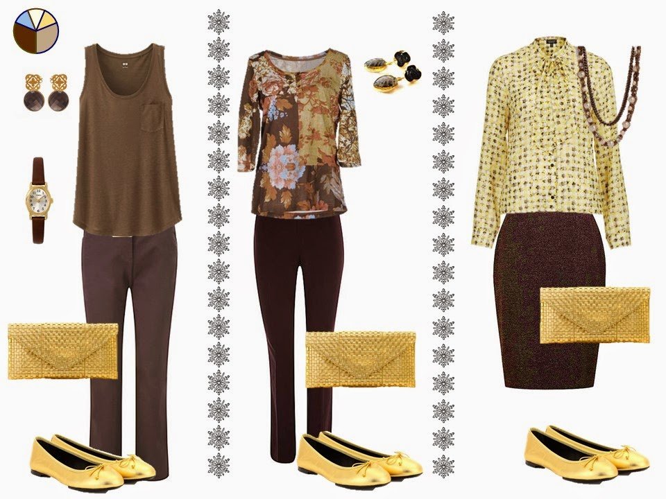 How to dress up a capsule wardrobe with metallic shoes and a small handbag 