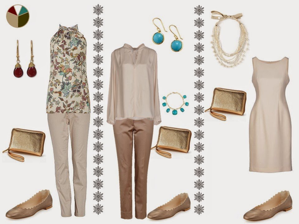 How to dress up a capsule wardrobe with metallic shoes and a small handbag 