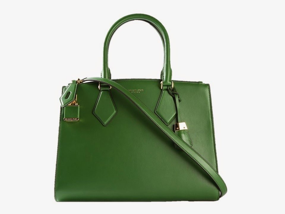 Green handbag from Michael Kors