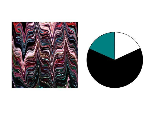 black, pink, red, teal and aqua marble patterned silk scarf with black, white and teal color scheme