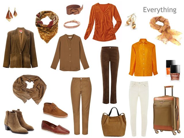 A travel capsule wardrobe in warm colors, inspired by Flaming June by Sir Frederic Leighton