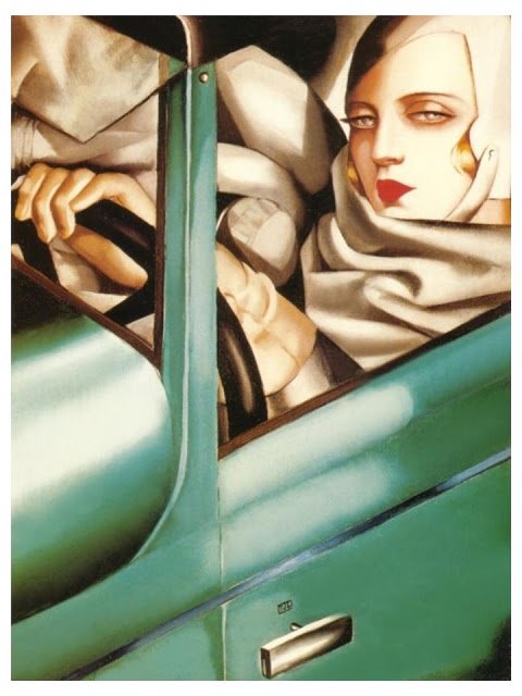 Self-Portrait in a Green Bugatti by Tamara de Lempicka