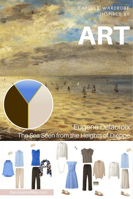 Building a Capsule Wardrobe by Starting with Art: The Sea Seen from the Heights of Dieppe by Eugene Delacroix