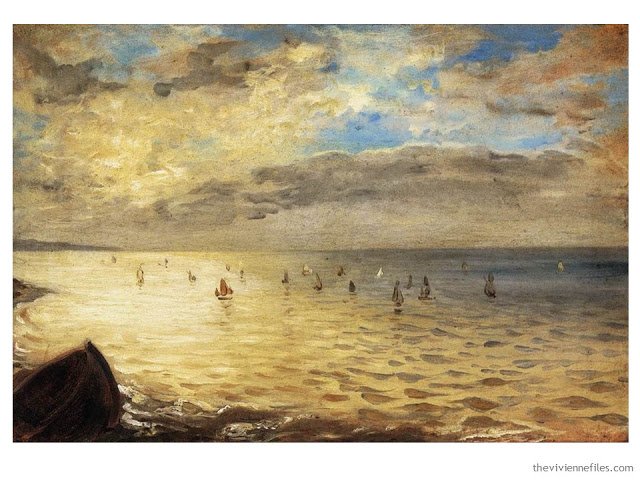 Building a Capsule Wardrobe by Starting with Art: The Sea Seen from the Heights of Dieppe by Eugene Delacroix