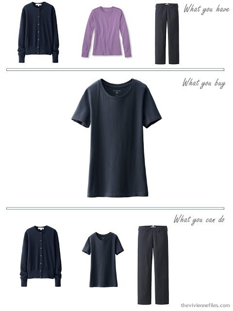 How to Build a Capsule Wardrobe One Piece at a Time, 3 Accent Colors with Navy and Beige