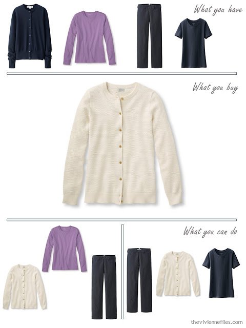 How to Build a Capsule Wardrobe One Piece at a Time, 3 Accent Colors with Navy and Beige