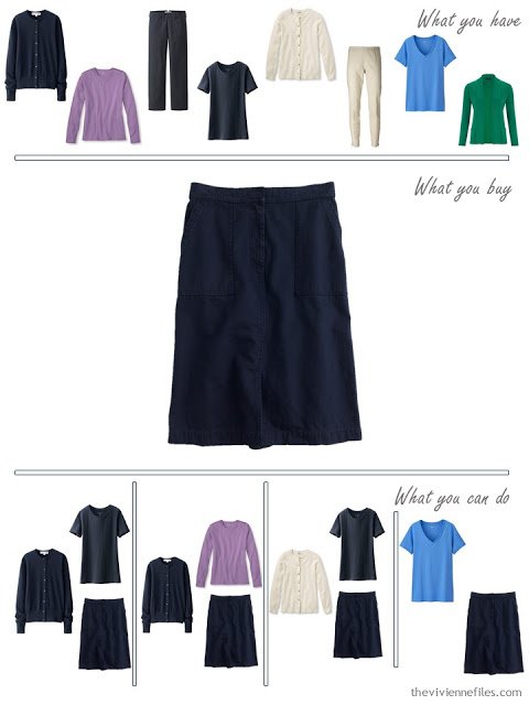 How to Build a Capsule Wardrobe One Piece at a Time, 3 Accent Colors with Navy and Beige