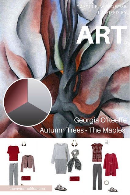 How to Build a Travel Capsule Wardrobe by Starting with Art: Autumn Trees - The Maples by Georgia O'Keeffe