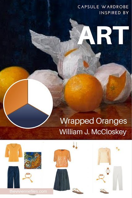 How to Build a Capsule Wardrobe by Starting with Art: Wrapped Oranges by William J. McCloskey