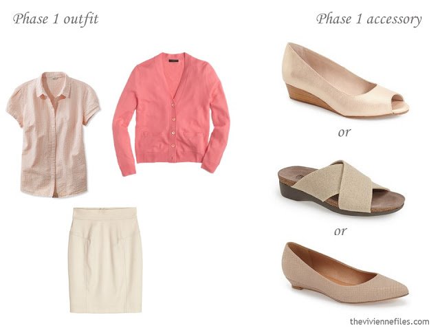 How to Build a Capsule Wardrobe of Accessories in a Lime, Coral, Beige and Cream color palette