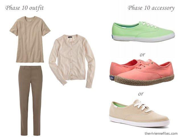 How to Build a Capsule Wardrobe of Accessories in a Lime, Coral, Beige and Cream color palette