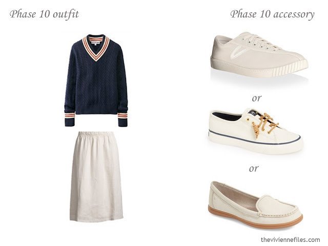 How to Build a Capsule Wardrobe of Accessories in a Navy, Beige and Poppy color palette