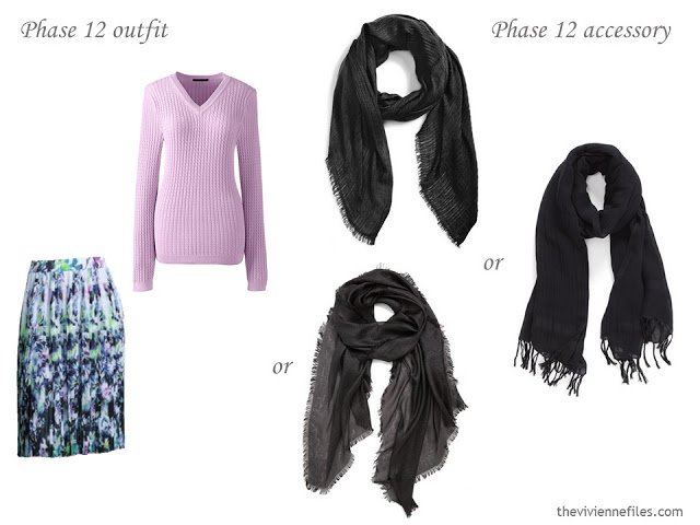 How to Build a Capsule Wardrobe of Accessories in a Grey, Blue, Lilac and Black color palette