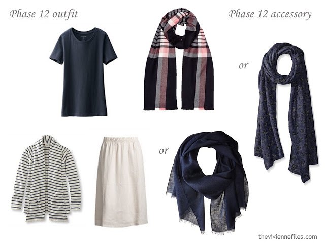 How to Build a Capsule Wardrobe of Accessories in a Navy, Beige and Poppy color palette