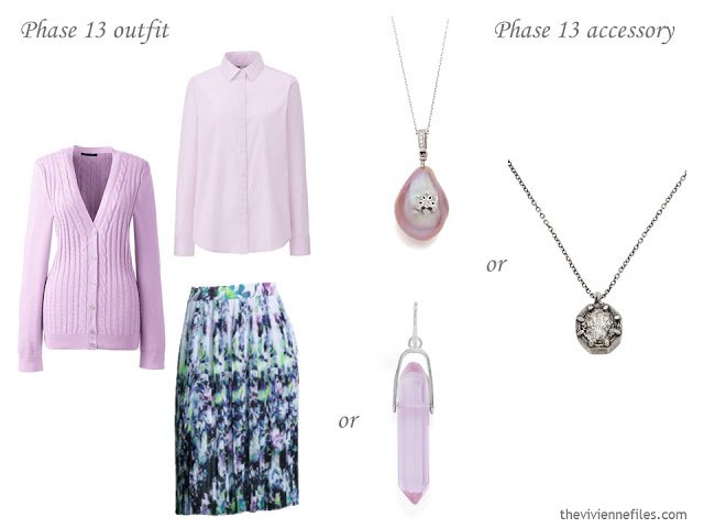 How to Build a Capsule Wardrobe of Accessories in a Grey, Blue, Lilac and Black color palette