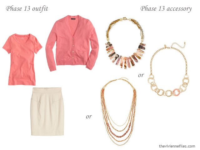 How to Build a Capsule Wardrobe of Accessories in a Lime, Coral, Beige and Cream color palette