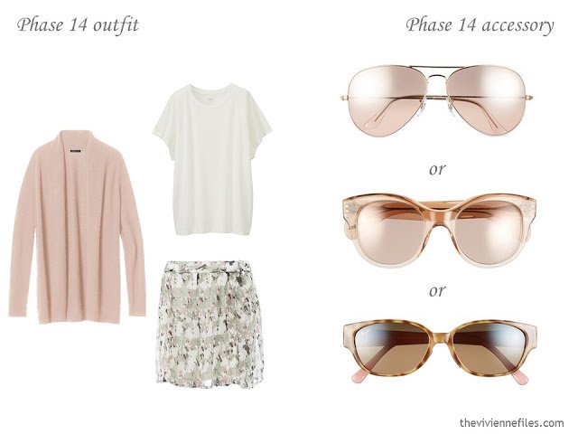 How to Build a Capsule Wardrobe of Accessories in a Beige, Sage and Blush color palette