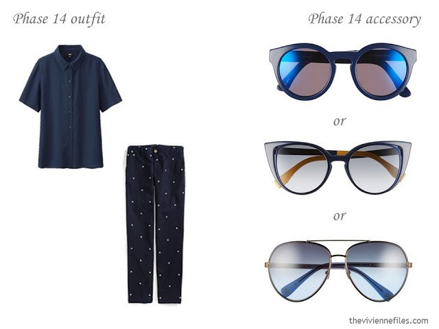 How to Build a Capsule Wardrobe of Accessories in a navy, yellow, and white color palette