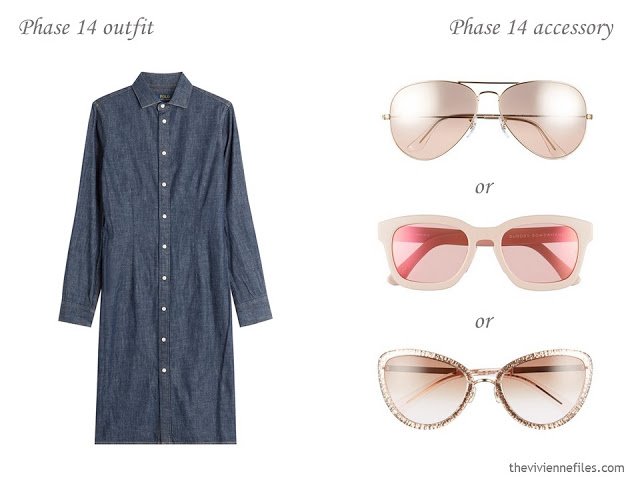 How to Build a Capsule Wardrobe of Accessories in a Denim, Stone, Pink and Soft Blue color palette